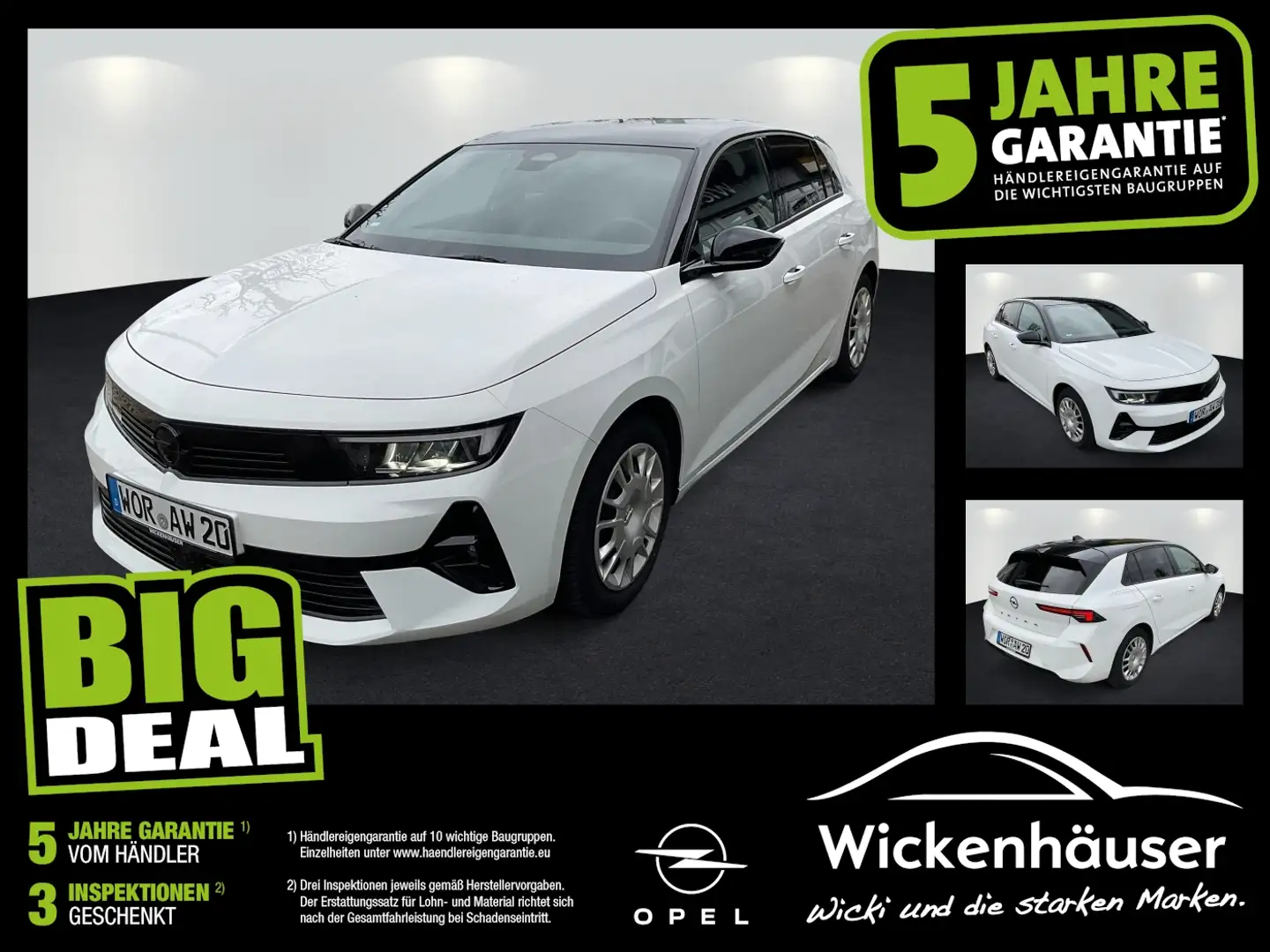 Opel Astra 1.2 Turbo GS Line FLA 360 SpurH SD Weiß - 1