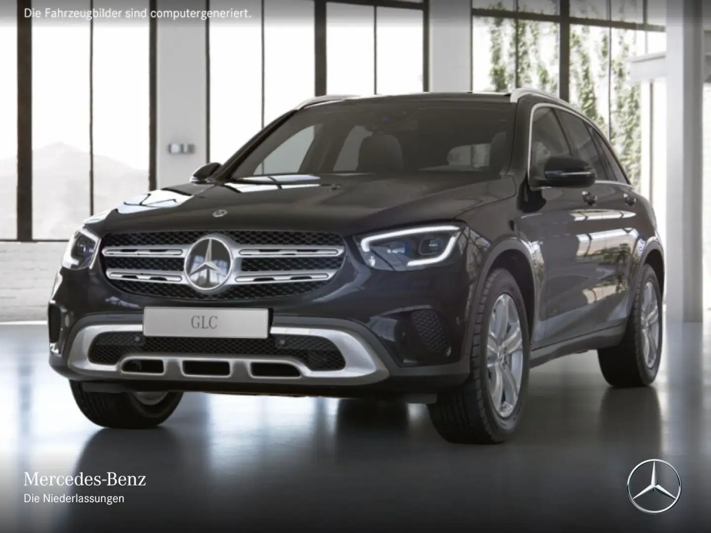 Mercedes-Benz GLC 300 e 4M PANO+AHK+MULTIBEAM+KAMERA+SPUR+TOTW Schwarz - 2