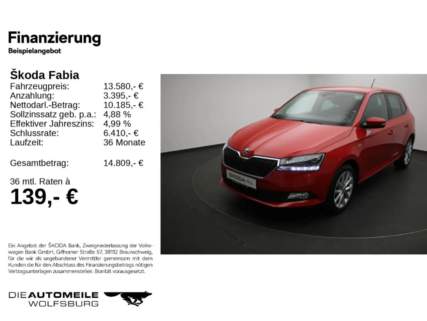 Skoda Fabia 1.0 TSI Soleil ACC/Multilenk/Sitzhzg Rot - 2