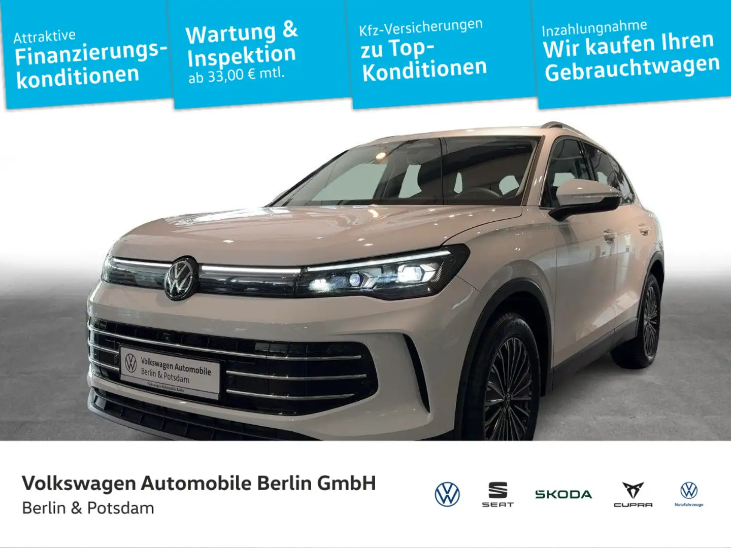 Volkswagen Tiguan 2.0TDI DSG Elegance NAVI AHK MASSAGE MATR Weiß - 1