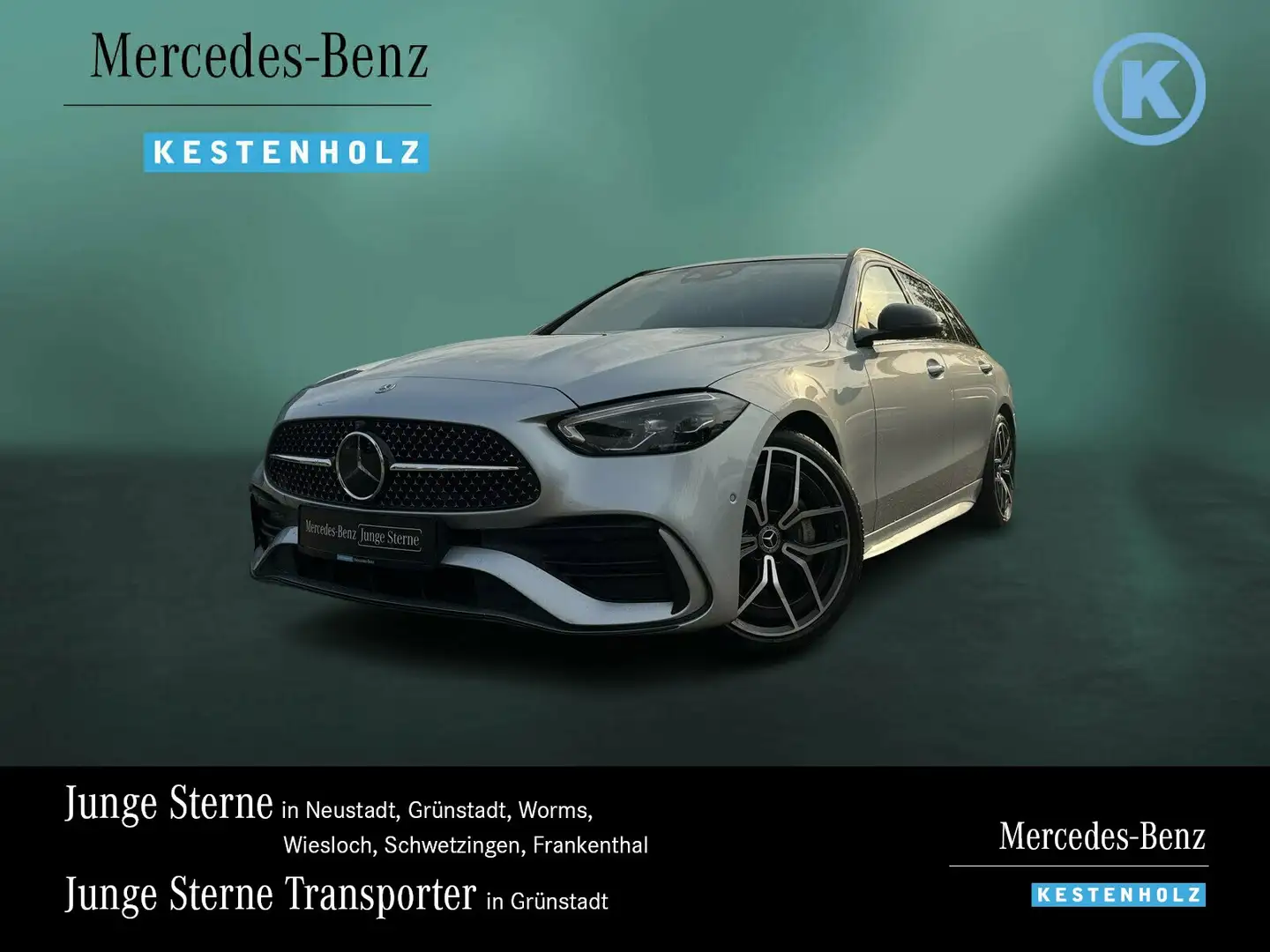 Mercedes-Benz C 300 C 300 d T AMG+NIGHT+AHK+DISTRONIC+PANO+360°+HUD Silber - 1
