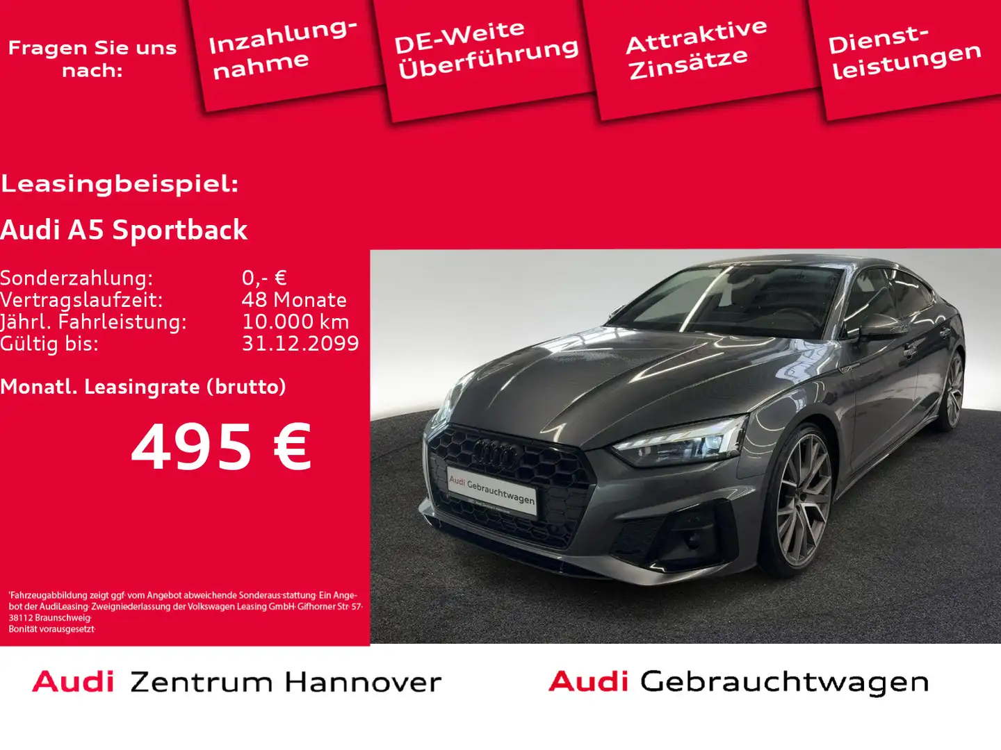 Audi A5 S line 40 TFSI Matrix Kamera Navi T Gris - 1
