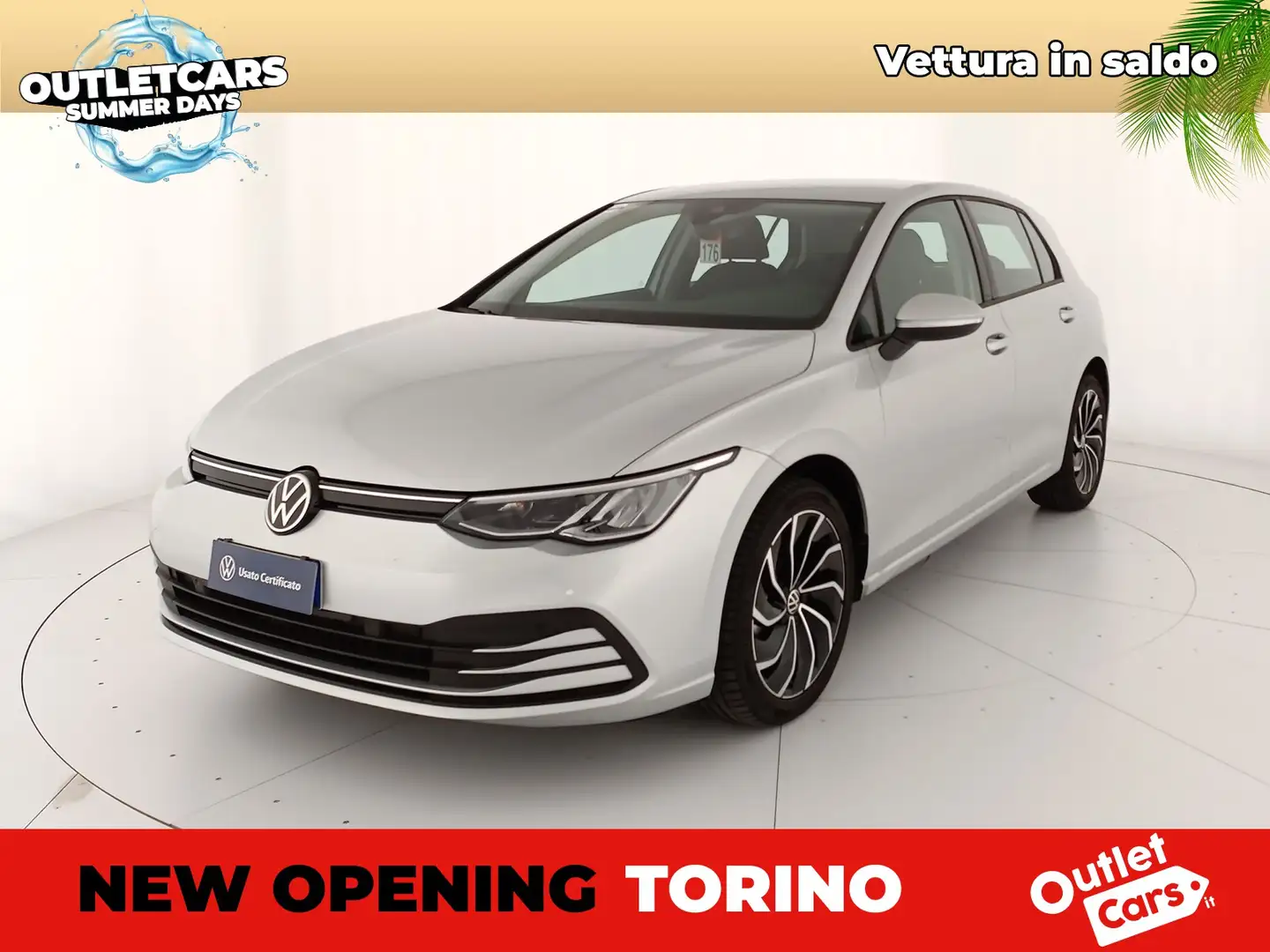 Volkswagen Golf 2.0 tdi life 115cv Grijs - 1