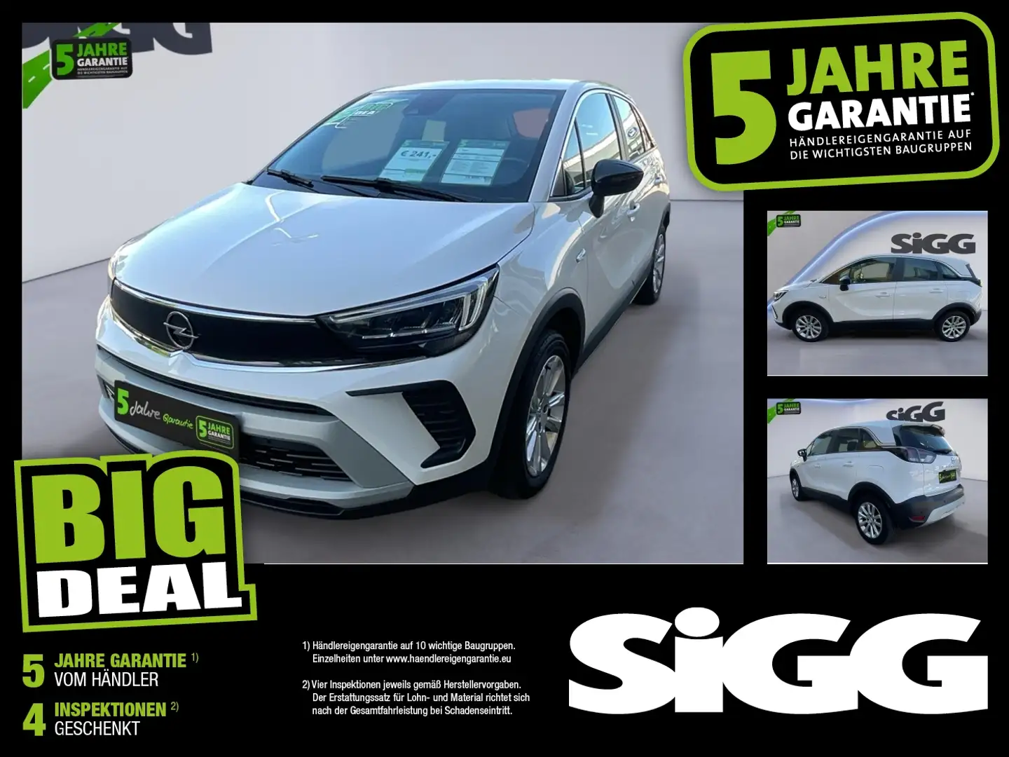 Opel Crossland 1.2 Turbo Elegance Klimaautomatik Kamera SHZ Lenkr Bílá - 1