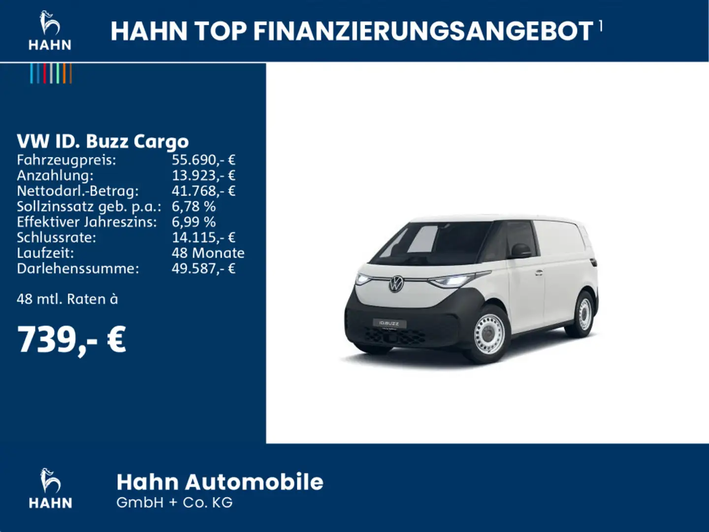 Volkswagen ID. Buzz Cargo PRO 210kW 79kWh frei Konfi 05/202 Wit - 2