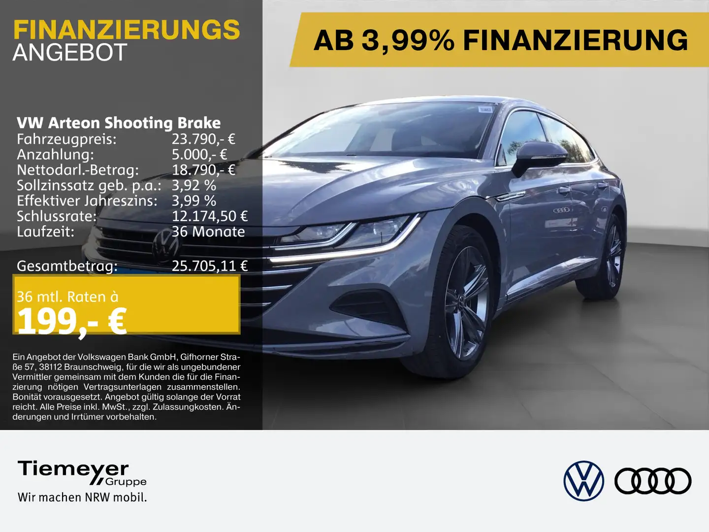 Volkswagen Arteon 2.0 TDI DSG LED VIRTUAL LM Grijs - 1
