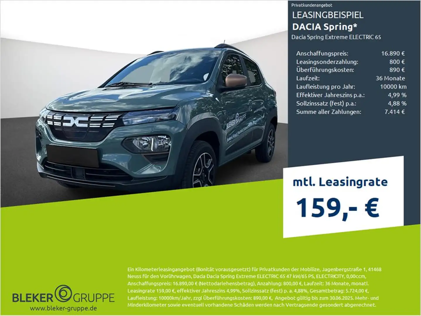 Dacia Spring Dacia Spring Extreme ELECTRIC 65 Grün - 1