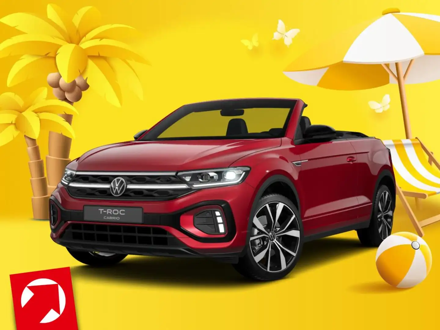 Volkswagen T-Roc Cabriolet R-Line 1.5 TSI OPF (150 PS) DSG *AHK*BLA Rot - 1