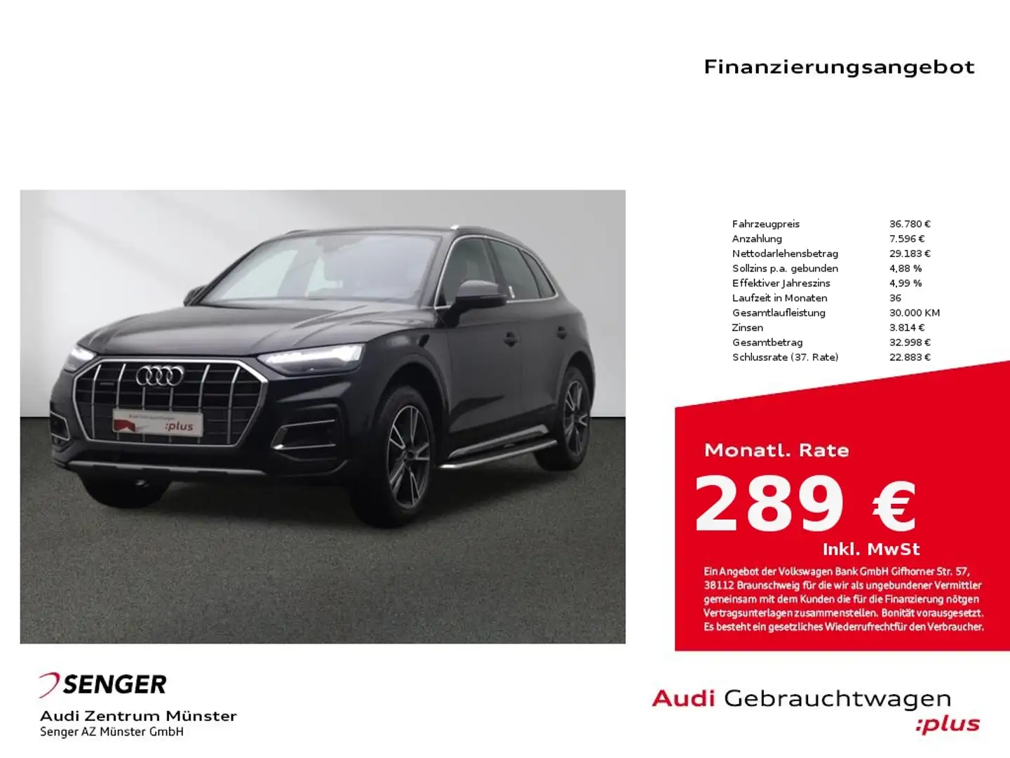 Audi Q5 40 TDI advanced quattro MMI LED HUD Kamera Schwarz - 1
