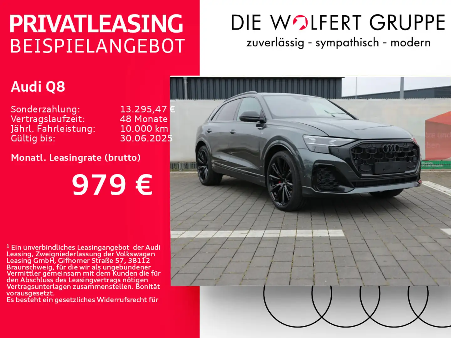 Audi Q8 SUV 60 TFSI e quattro*0,5%*AHK*PANO*HDMATRIX* Szary - 1