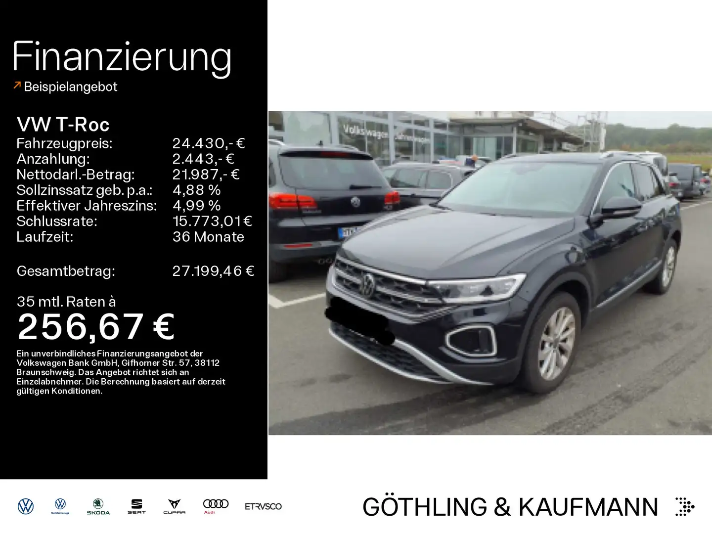 Volkswagen T-Roc T-ROC Style 1.5TSI DSG*AHK*LED*NAV*SHZ*KLIMA* Zwart - 1
