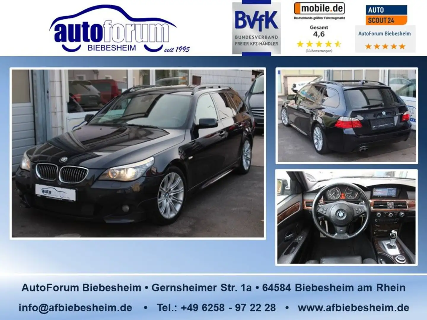 BMW 530 d M-Sportpaket Leder*Xenon* HuD*Pano*AHK.. Schwarz - 1