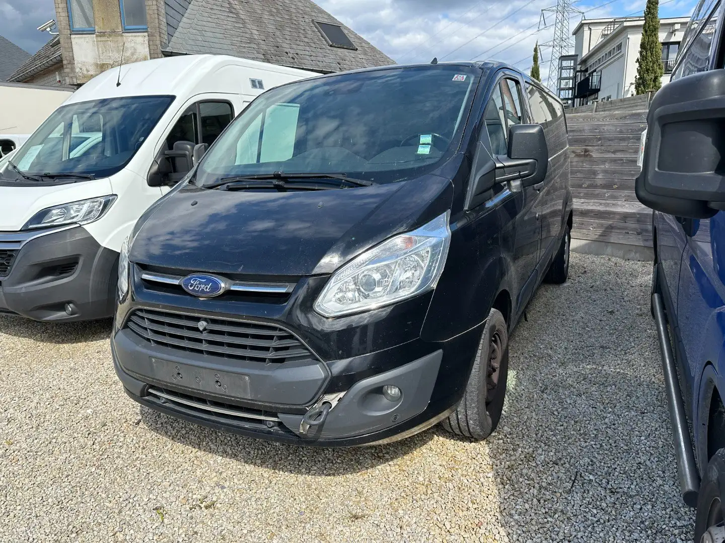 Ford Transit Custom L2 - EURO 6 - MOTOR DEFECT - EXPORT - 5950 + BTW Zwart - 2