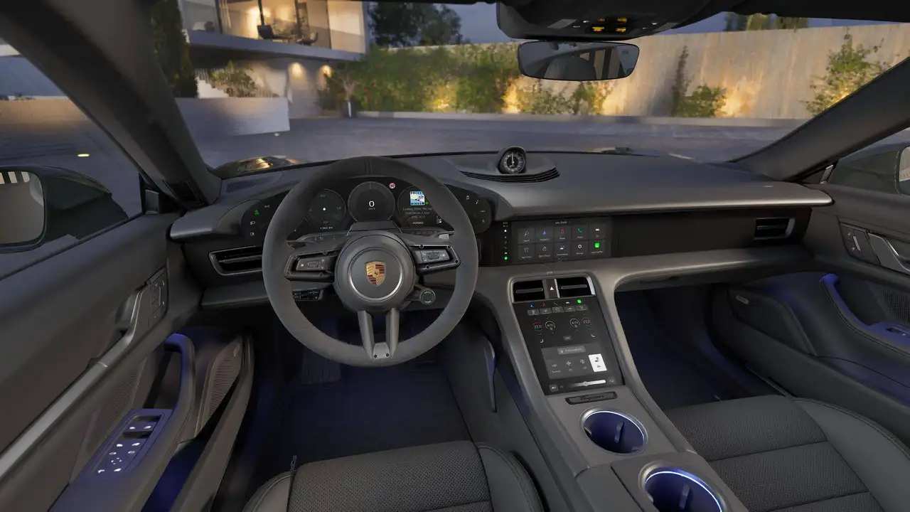 Porsche Taycan ST FACELIFT BATT+/AIR/21"/MATRIX/PANO/CHRONO/360/ACC/BOSE, миниатюра 28
