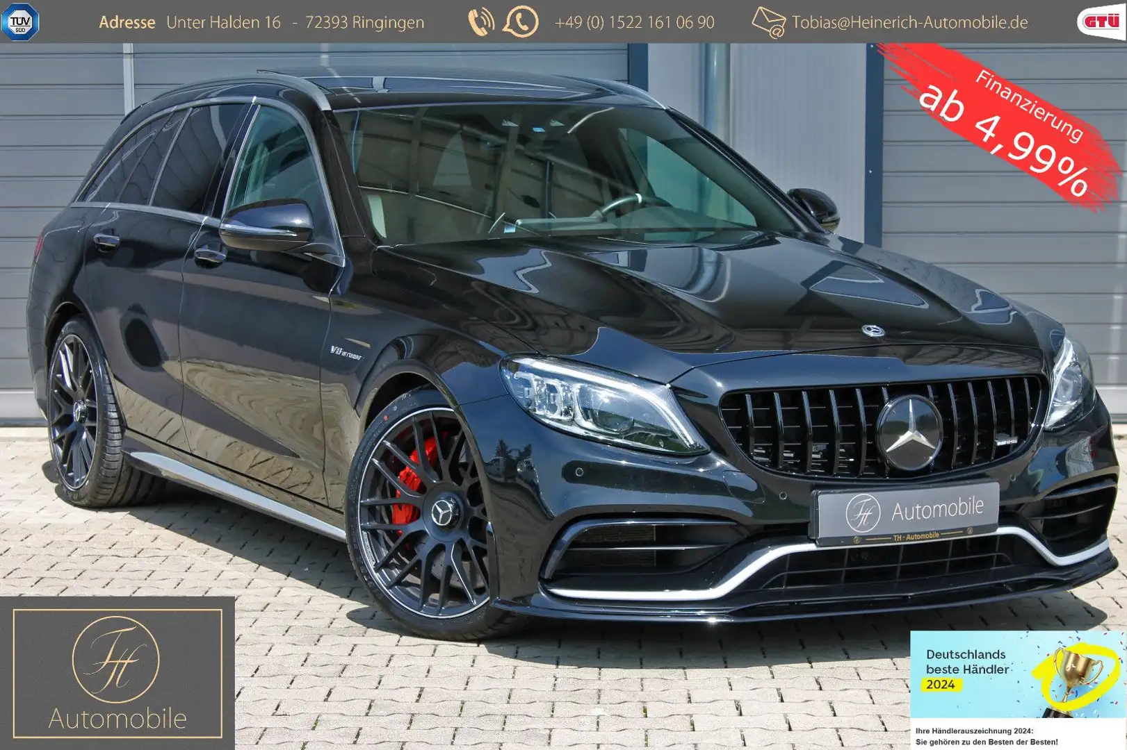 Mercedes-Benz C 63 AMG C 63 S T AMG*MB100*Perf. Sitze+Abgas*8fach*Pano* Fekete - 1