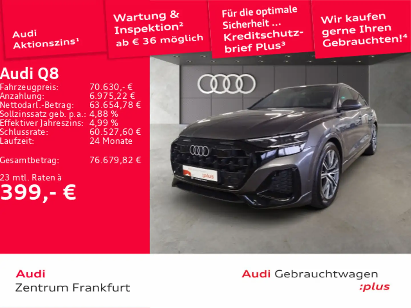 Audi Q8 45 TDI quattro tiptronic MatrixLED Luft AHK A Grau - 1