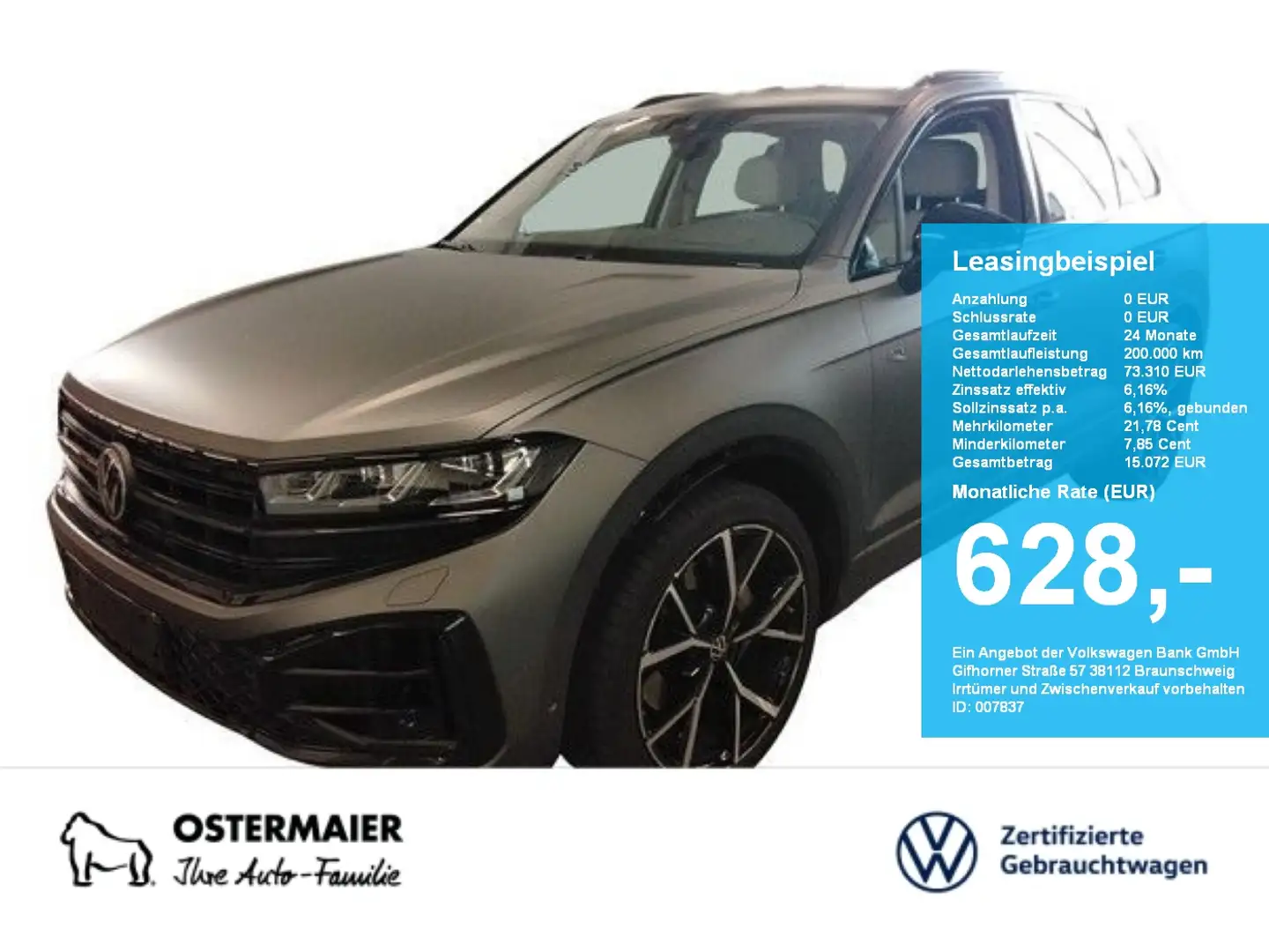 Volkswagen Touareg R-LINE BLACK 3.0TSI 340PS NP.121T STDHZG.PANO.22 . Gris - 1