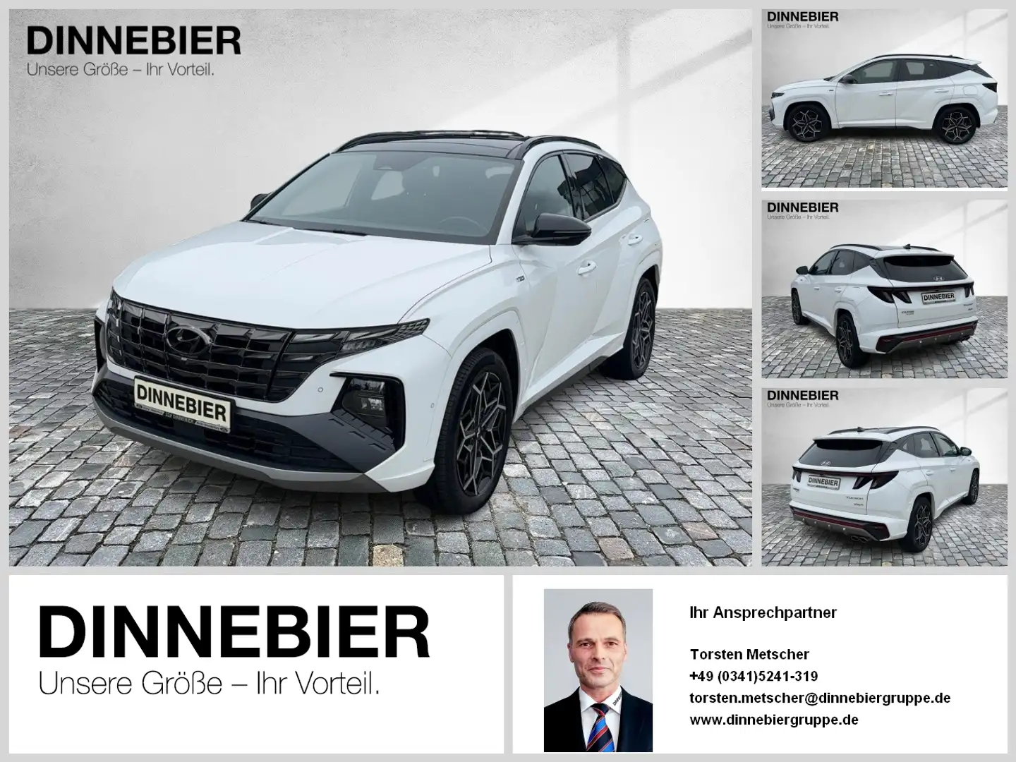 Hyundai TUCSON 1.6 PHEV N-Line 4WD LED+360°+Glasdach Wit - 1