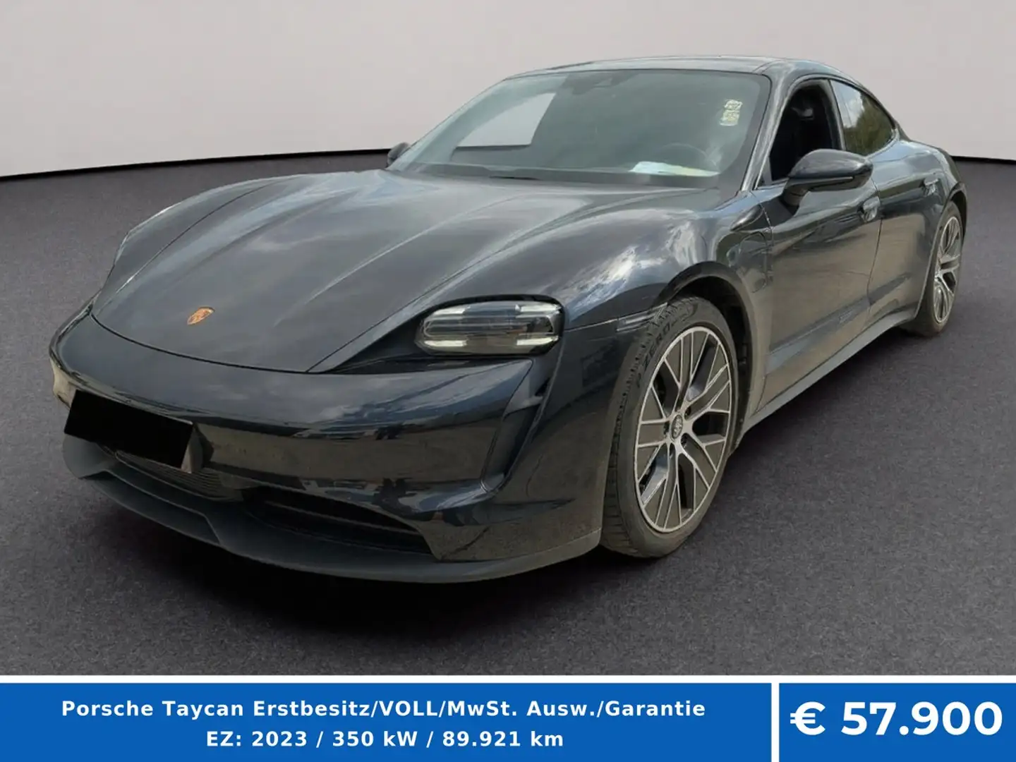 Porsche Taycan Erstbesitz/VOLL/MwSt. Ausw./Garantie Schwarz - 1