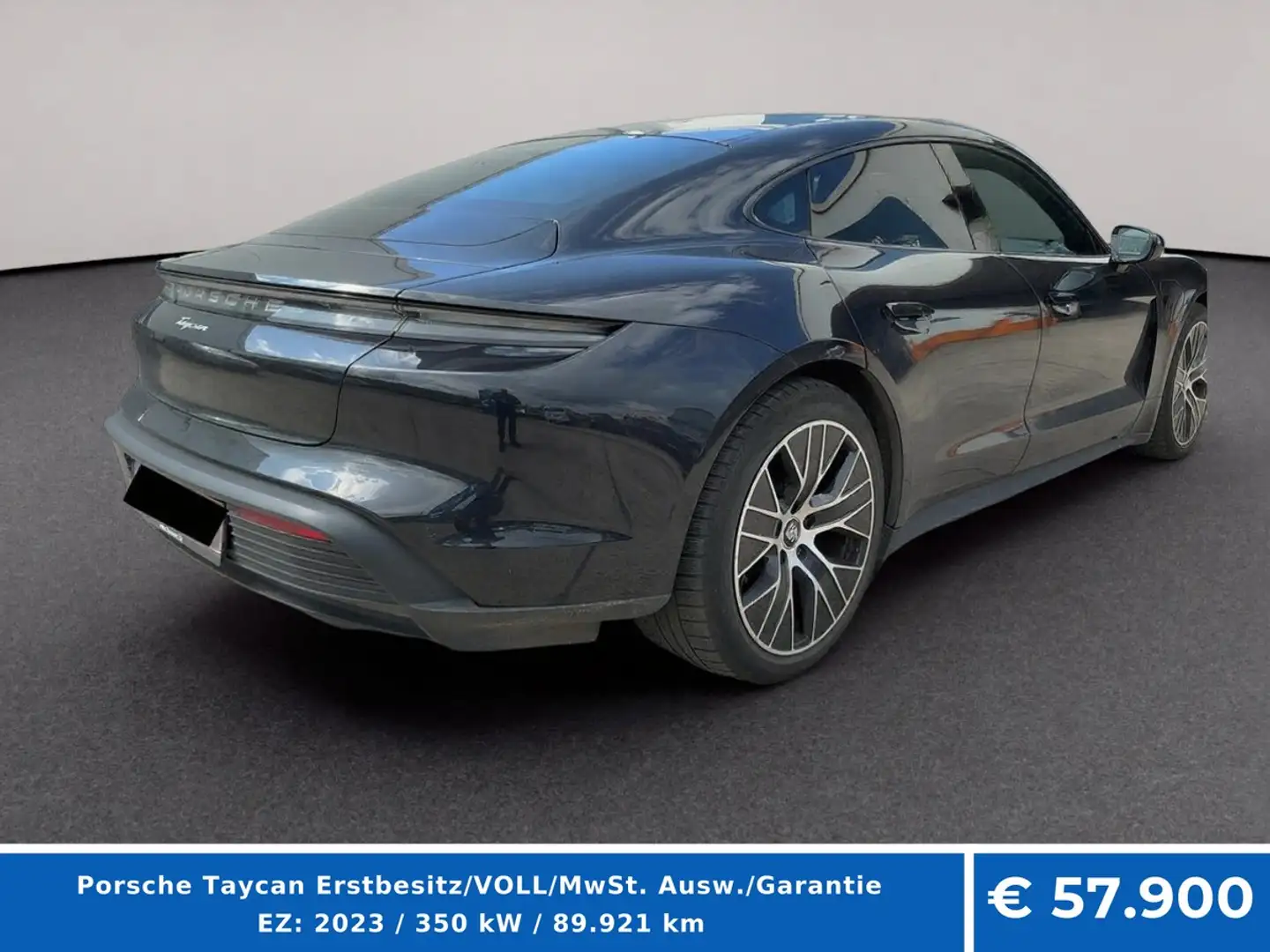 Porsche Taycan Erstbesitz/VOLL/MwSt. Ausw./Garantie Schwarz - 2