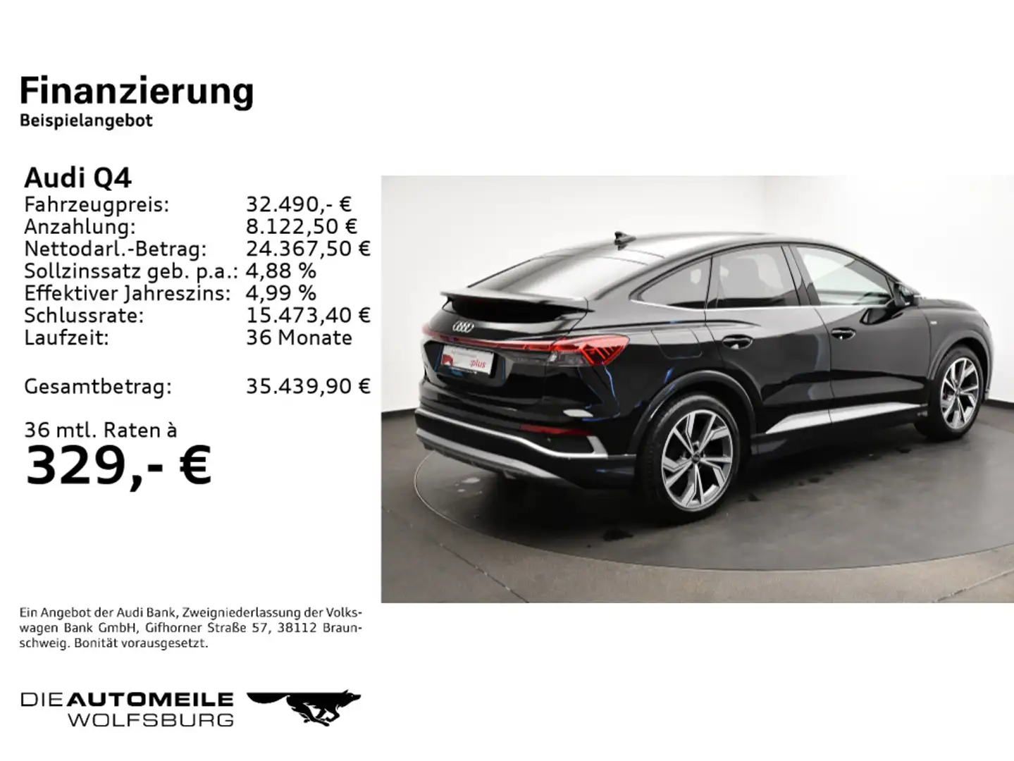 Audi Q4 e-tron 40 e-tron Sportback LED/Tempo/Einparkhi Noir - 2