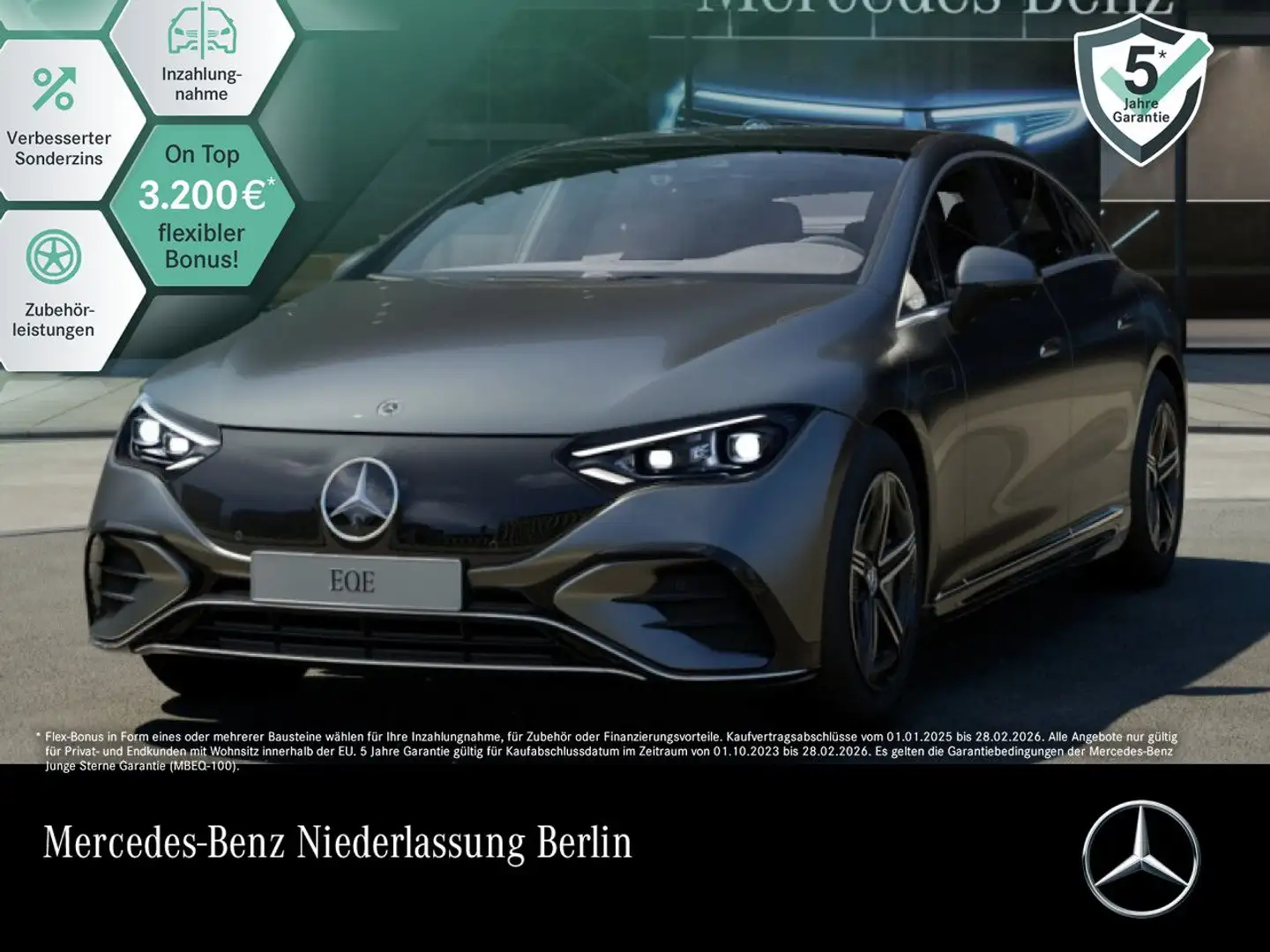 Mercedes-Benz EQE 500 4Matic AMG Fahrass 360° Pano Burmester PTS Szürke - 1