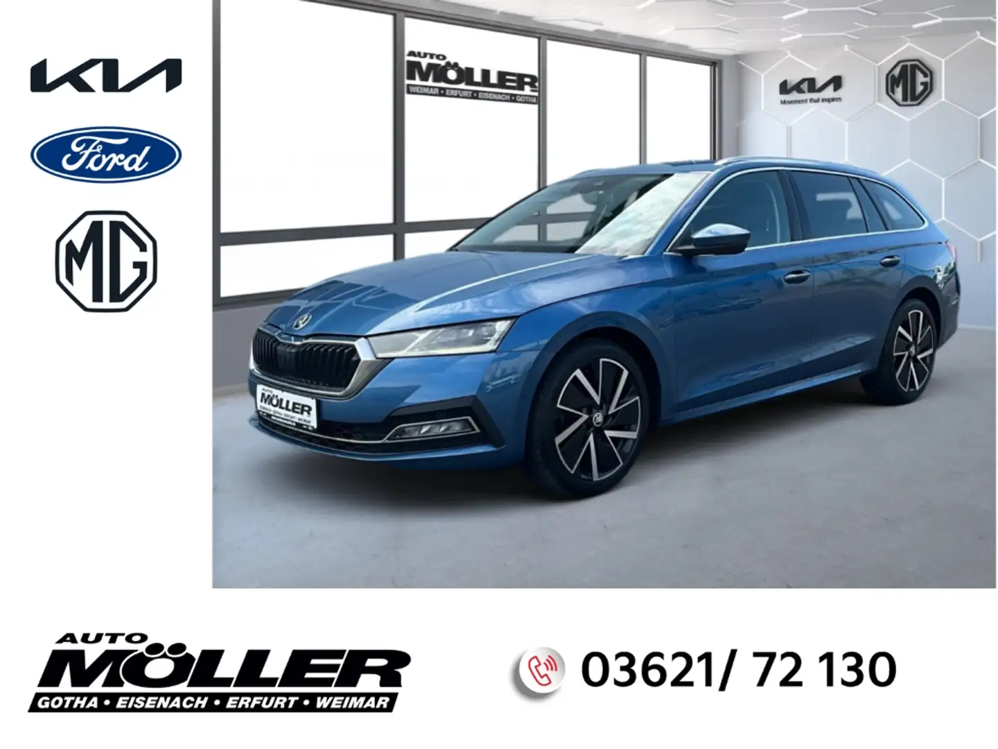 Skoda Octavia Combi 1.5TSI ACT Style Navi LED PDCv+h Blu/Azzurro - 1