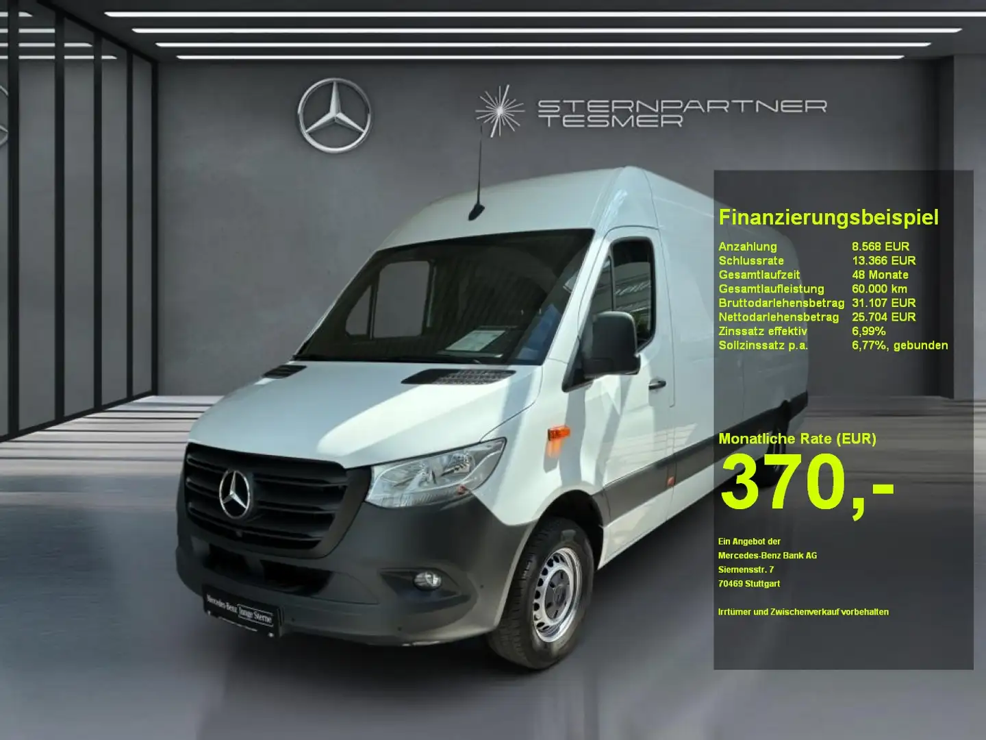 Mercedes-Benz Sprinter 315 CDI Maxi L3H2 +MBUX+360°+NAVI+DAB Weiß - 1