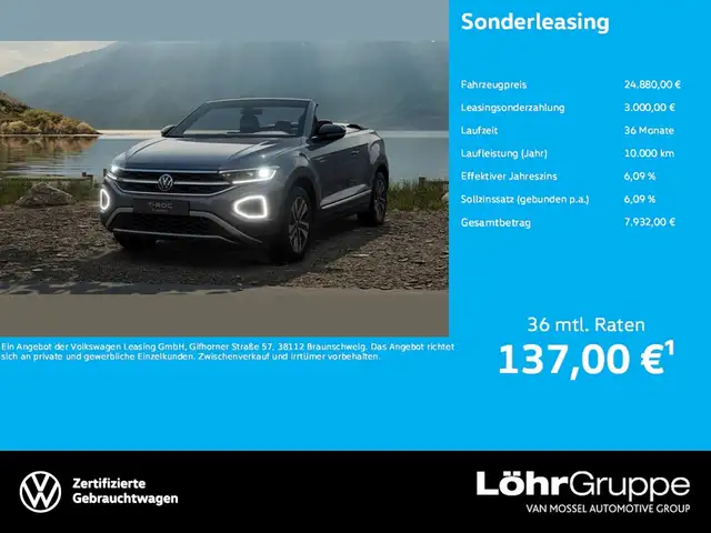 Volkswagen T-Roc Cabriolet 1.0 TSI ENERGY /Navi/LED/RFK/ACC