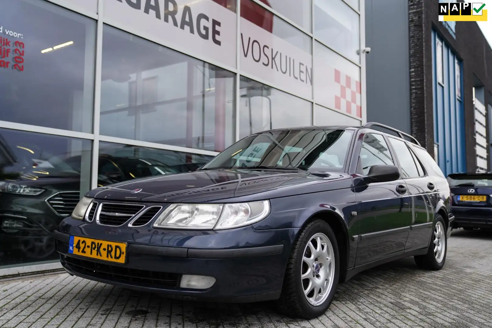 Saab 9-5 Estate 2.0t Linear Youngtimer Blauw - 1