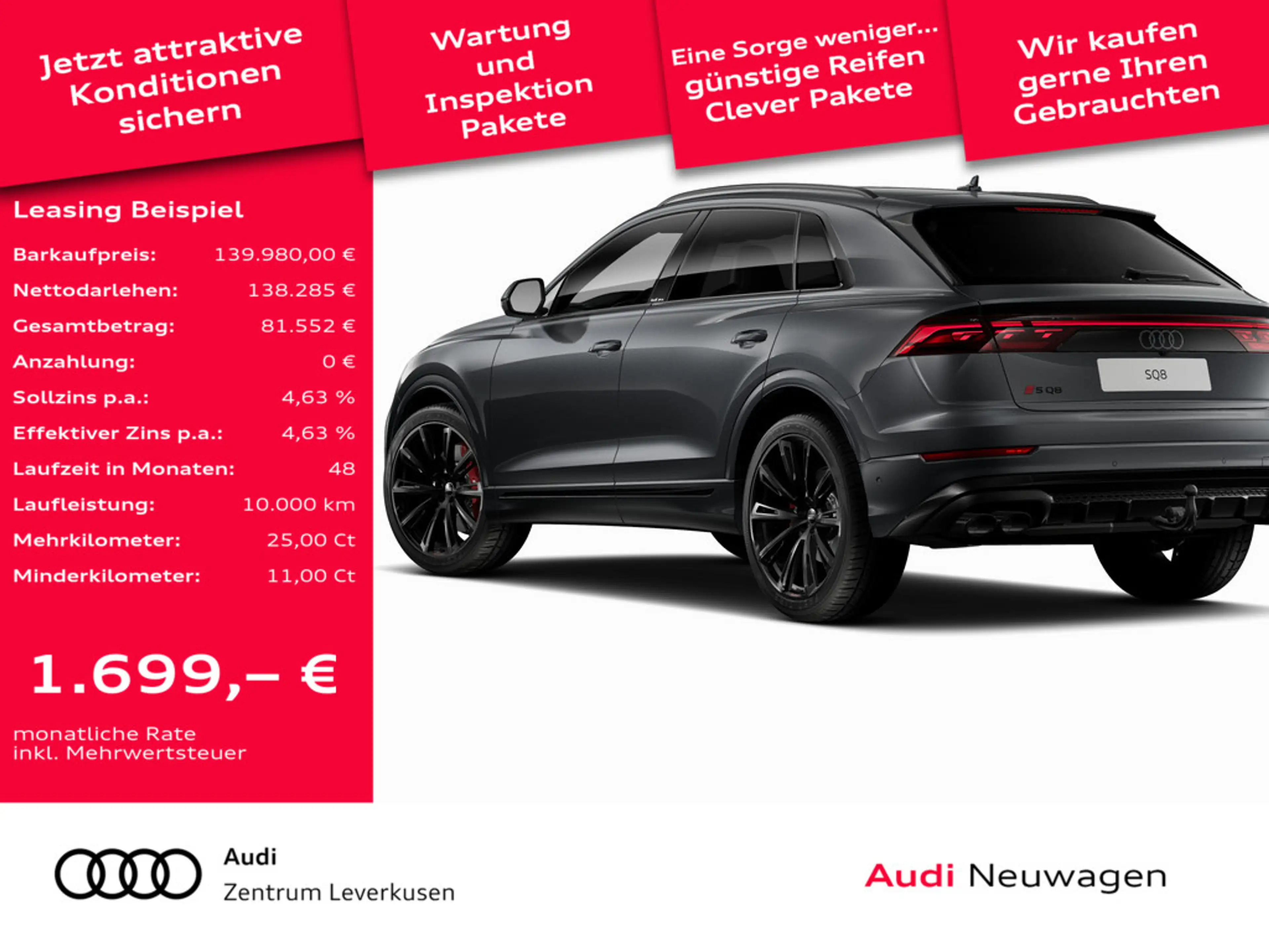 Audi SQ8 MATRIX LASER LEDER STANDHZ PANO AHK 360° — photo 2
