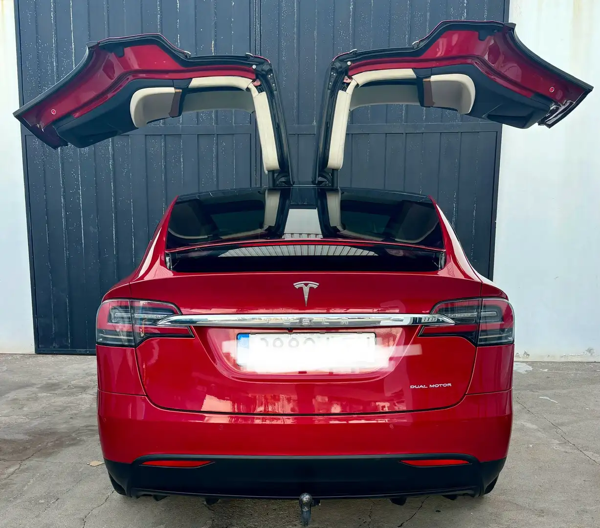 Tesla Model X Long Range AWD Rojo - 2