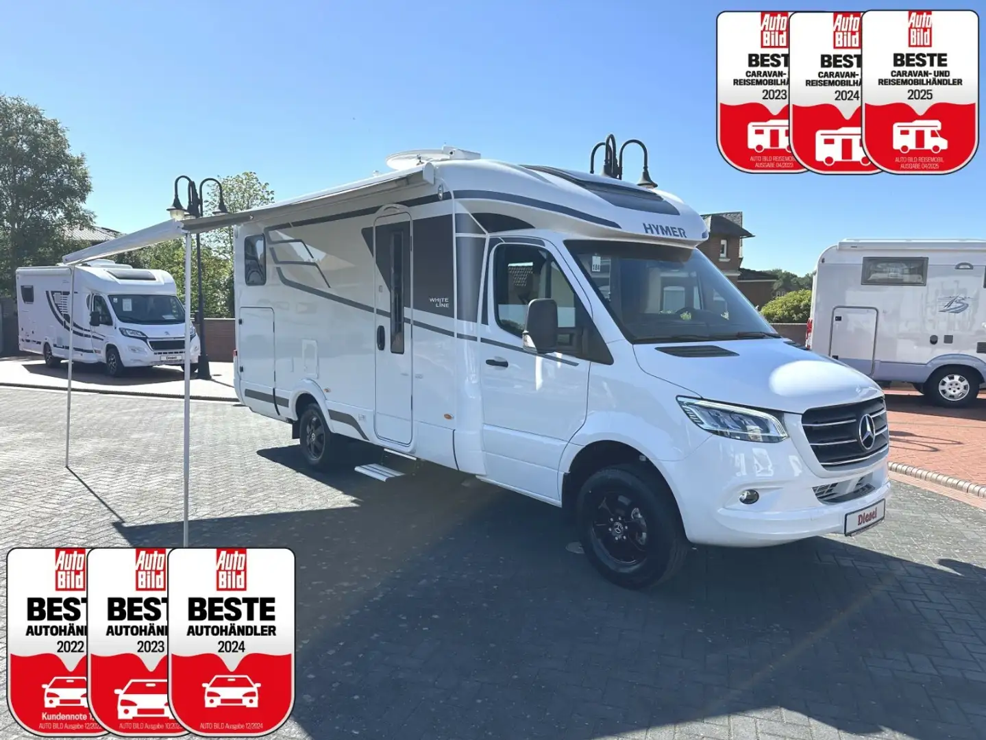 Hymer/Eriba B600 MC White Line Mercedes +Hubstützen+ALDE+Arkti Blanc - 1