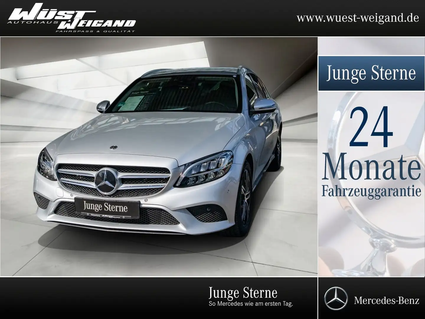 Mercedes-Benz C 200 T Avantgarde+AHK+Kamera+LED-High+Navi+SHZ Silber - 1