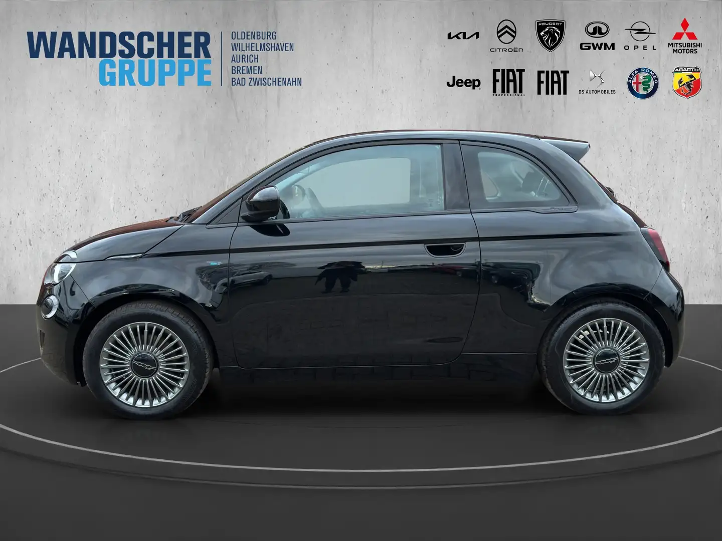 Fiat 500e Icon +SoundSys+LM+SpurH+AUT+KlimaA+ Schwarz - 2
