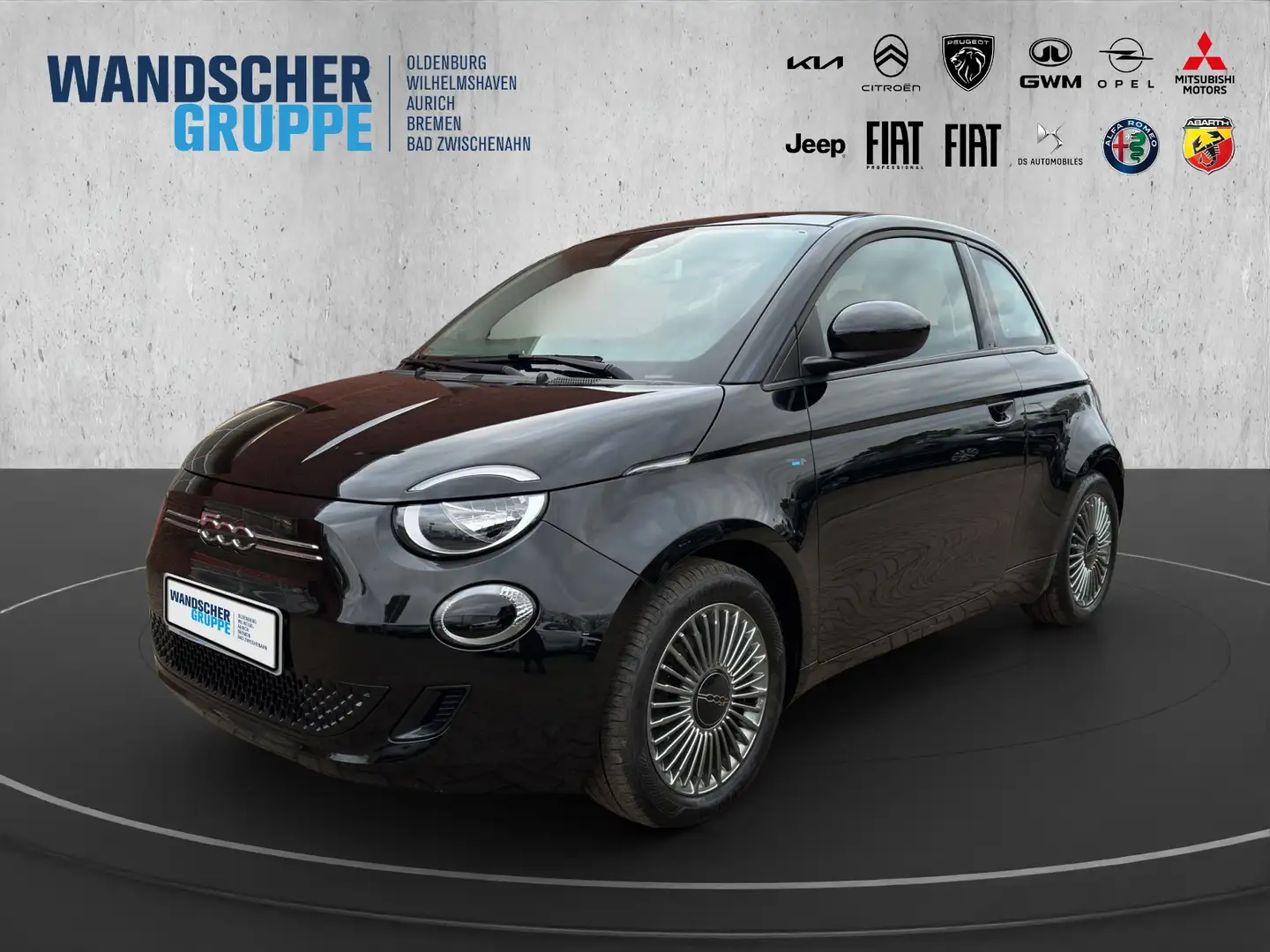 Fiat 500e Icon +SoundSys+LM+SpurH+AUT+KlimaA+ Schwarz - 1