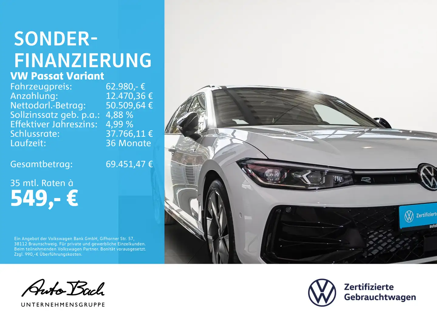 Volkswagen Passat Variant 2.0 TDI R-Line 4M DSG Navi LED St Weiß - 2