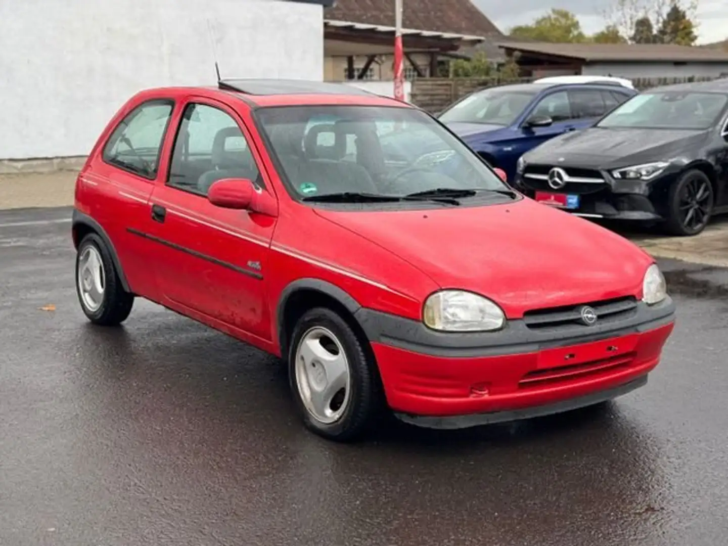 Opel Corsa Schiebdac/1.Hand/TÜV Neu Rot - 1