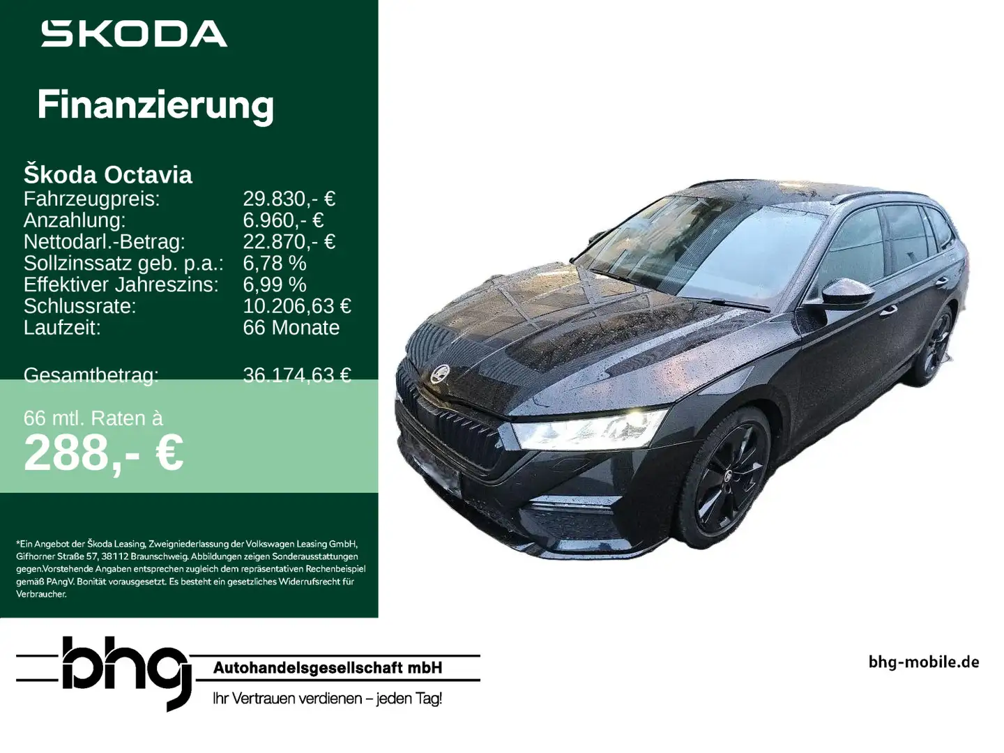Skoda Octavia Combi RS 2.0 TDI DSG AHK HUD Navi connec Schwarz - 1
