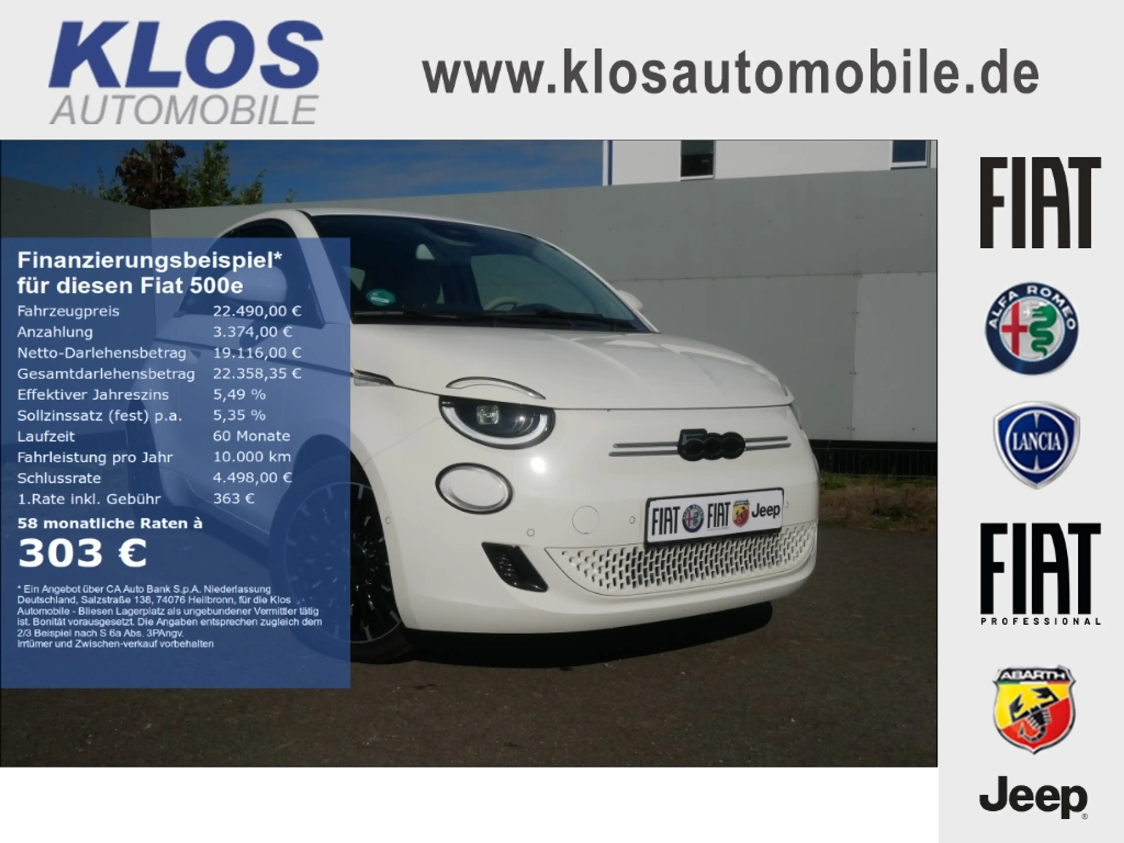 Fiat 500e BY BOCELLI AT 42 Kwh 118PS LED NAVI WINTER