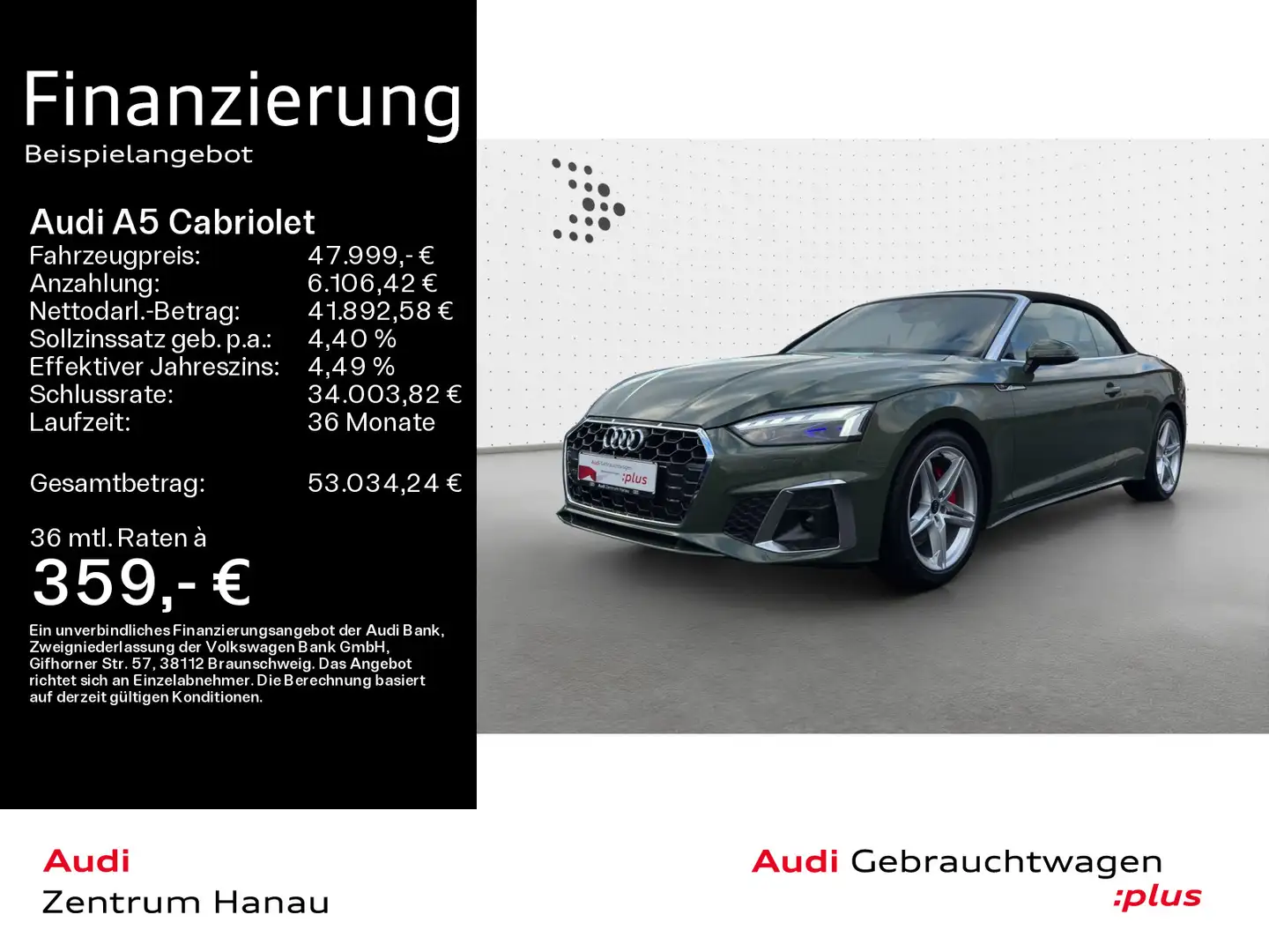 Audi A5 40 TDI S-LINE*NAVI-PLUS*LASER*AHK*S Grün - 1