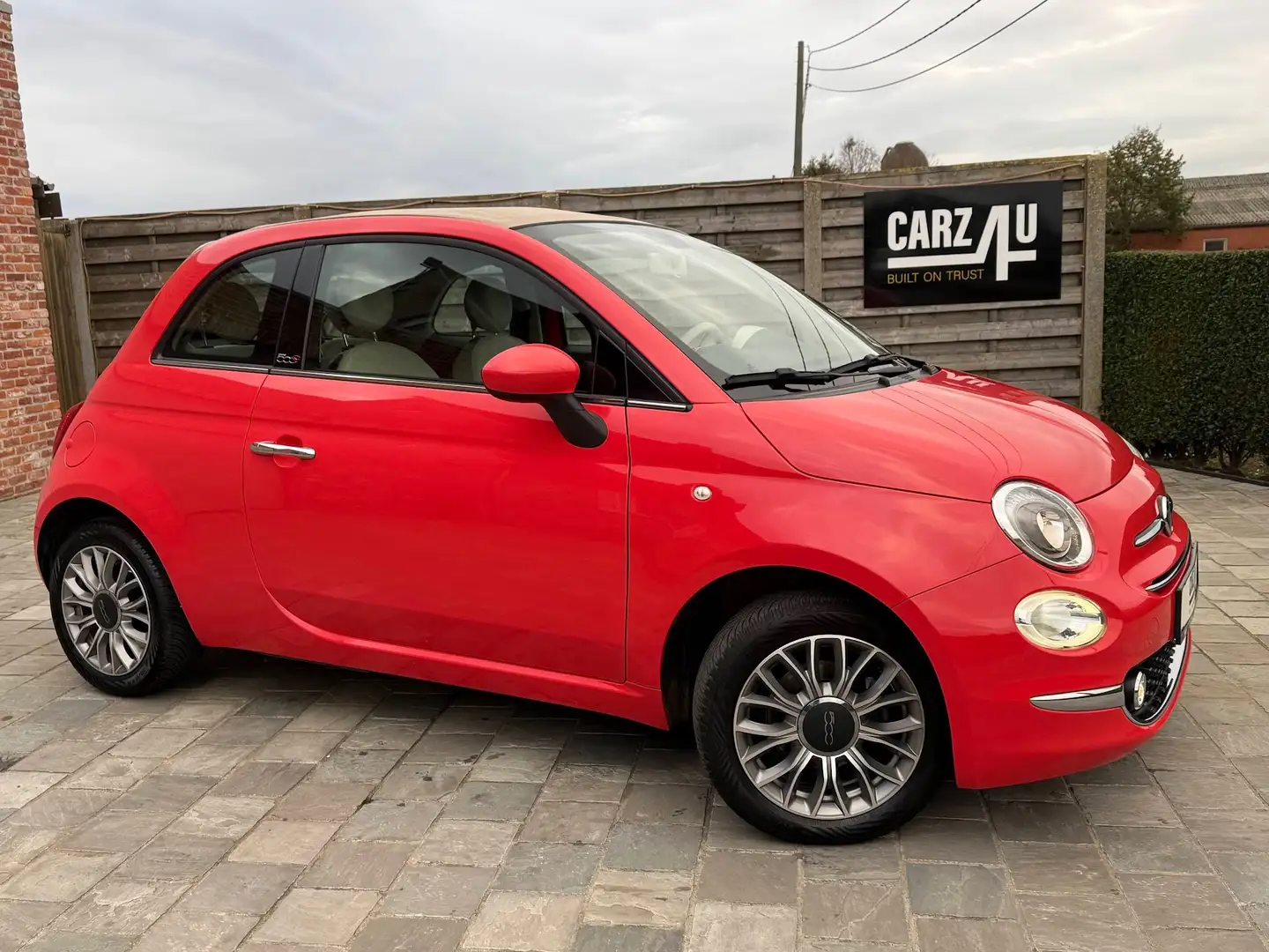 Fiat 500C Cabrio Aut/PDC/Navi/Airco/UConnect *Garantie* Rouge - 1