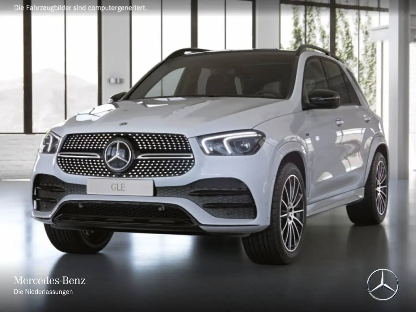 Mercedes-Benz GLE 350 de 4M AMG+NIGHT+PANO+360+AHK+MULTIBEAM+21" Blanco - 2