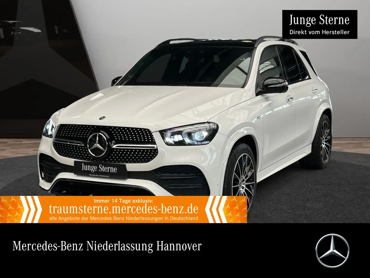 Mercedes-Benz GLE 350 de 4M AMG+NIGHT+PANO+360+AHK+MULTIBEAM+21" Wit - 1