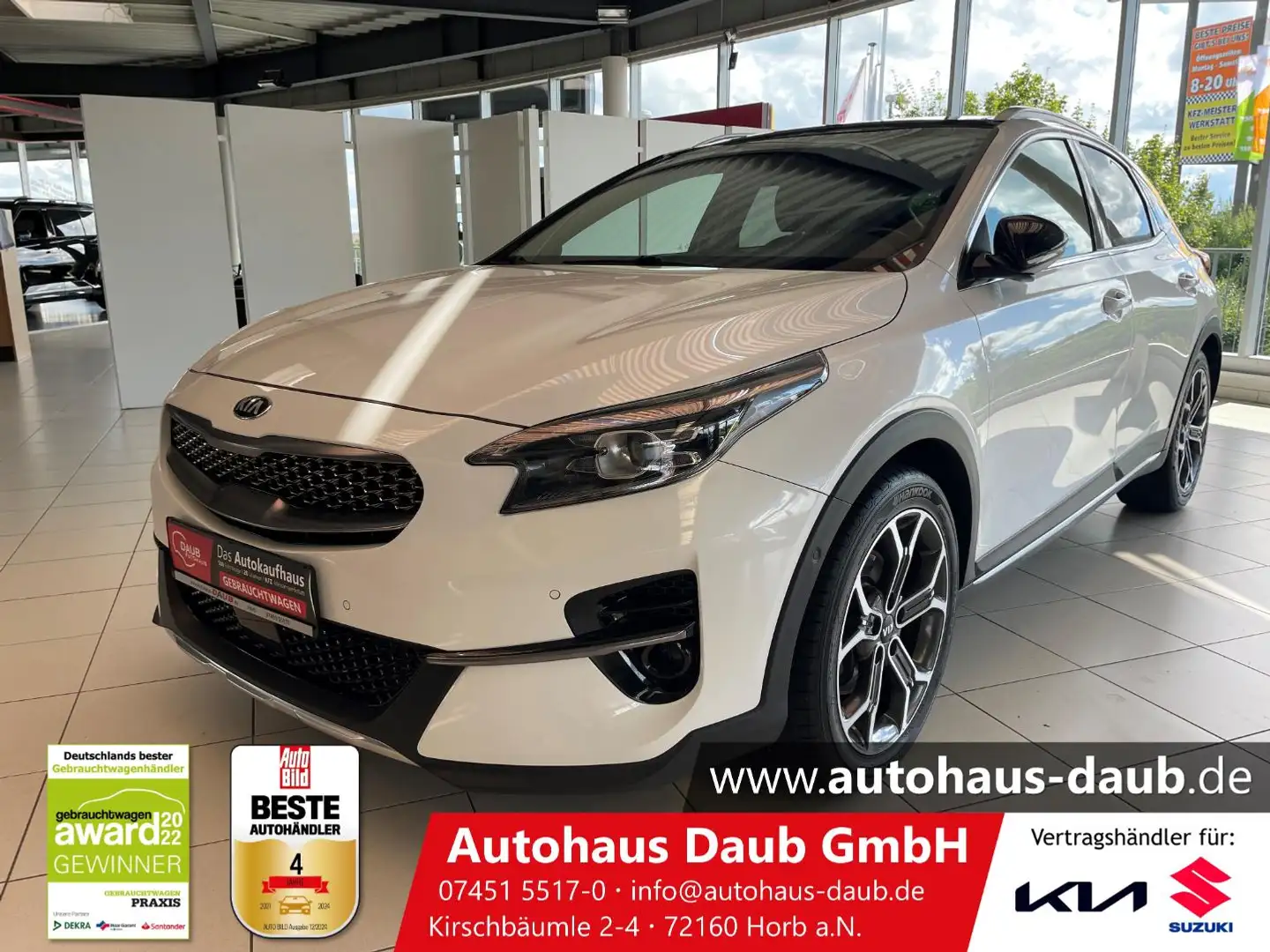 Kia XCeed 1.6 CRDI Platinum+Leder+Navi+Pano+Alu+voll Weiß - 2