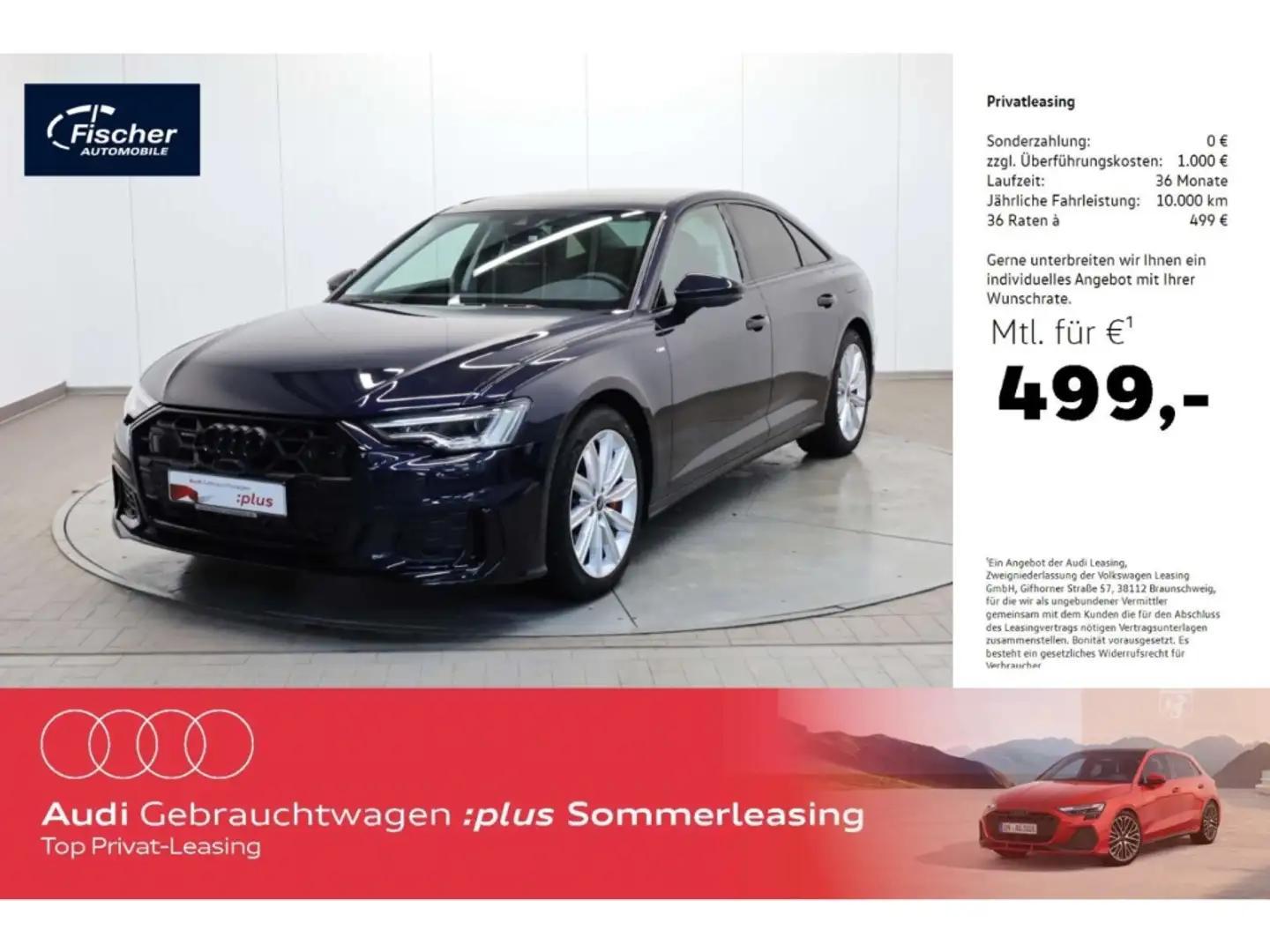 Audi A6 55 TFSI e quattro S line Blau - 1