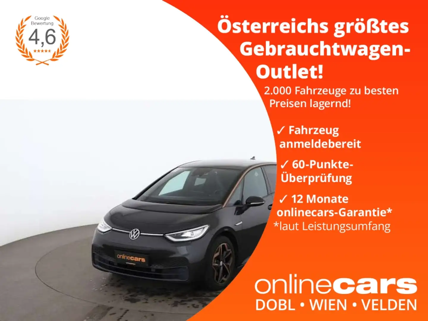 Volkswagen ID.3 Pro Max 58kWh Aut MATRIX WAERMEPUMPE RADAR Grau - 1