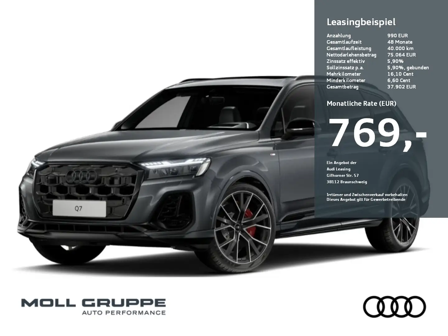 Audi Q7 SUV S line TFSI e quattro 290 kW tiptronic LM Grau - 1