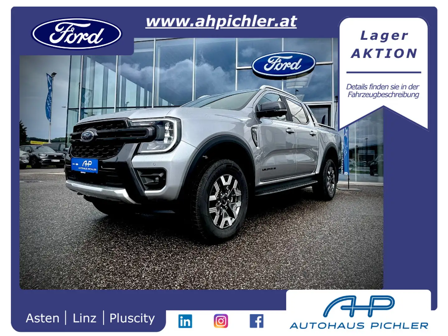 Ford Ranger Ranger Doppelkabine Wildtrak e-4WD 2.3 EcoBoost... Silber - 1