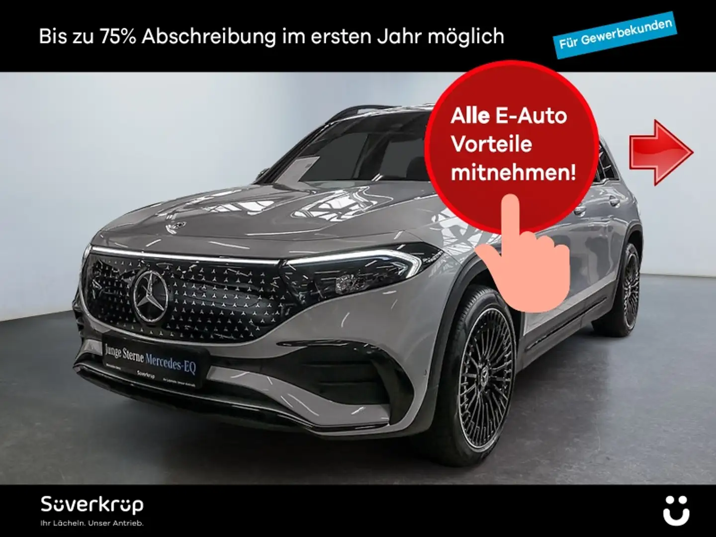 Mercedes-Benz EQB 300 4M , AMG NIGHT KAMERA SPUR STANDH PDC Silber - 1